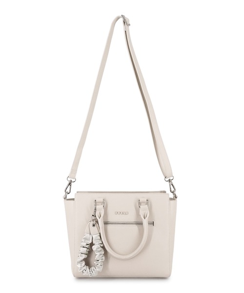 MURUA（ムルーア）の「MURUA(ムルーア) 2WAYハンドバッグ MR-B1335 ギャザーチャーム（ハンドバッグ・レディース・ブラック/ベージュ・FREE）」の13枚目の写真