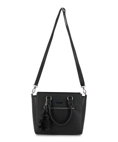 MURUA（ムルーア）の「MURUA(ムルーア) 2WAYハンドバッグ MR-B1335 ギャザーチャーム（ハンドバッグ・レディース・ブラック/ベージュ・FREE）」の7枚目の写真