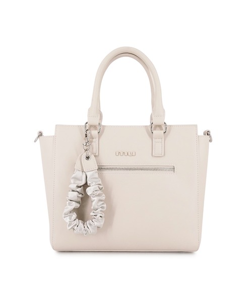 MURUA（ムルーア）の「MURUA(ムルーア) 2WAYハンドバッグ MR-B1335 ギャザーチャーム（ハンドバッグ・レディース・ブラック/ベージュ・FREE）」の9枚目の写真