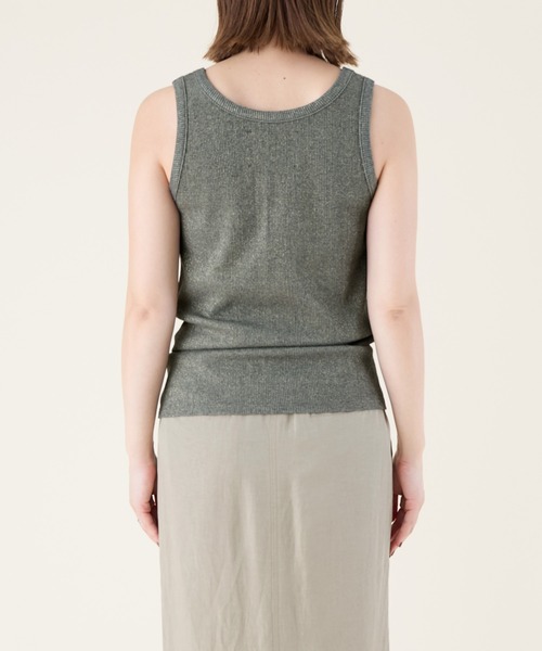 marmors（マルモア）の「【marmors】glitter basic tank top（タンクトップ・レディース・オートミール/ゴールド/シルバー/チャコールグレー・36）」の12枚目の写真