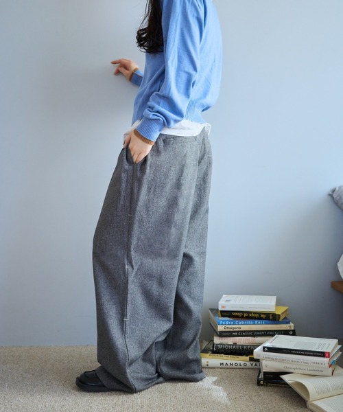 common gull products.(コモンガルプロダクツ)の「隙間風のスラックス(スラックス・レディース・グレー系/ブラック系/ネイビー・SMALL/MEDIUM/LARGE)」の18枚目の写真