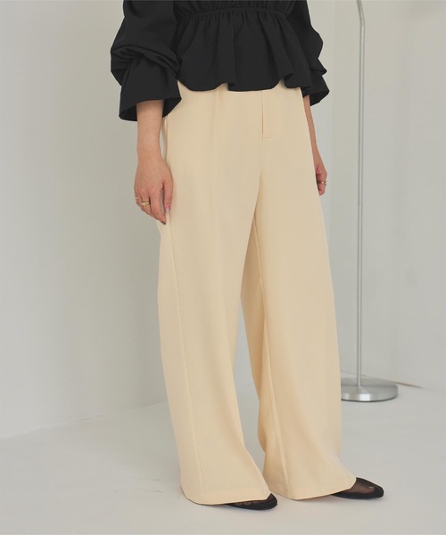 titivate（ティティベイト）の「ワンタックカラーワイドパンツ（その他パンツ・レディース・ブラウン/ライトグレー/ピンク/ブラック/ライトイエロー/オフホワイト・SP/S/M/MT/L）」の6枚目の写真