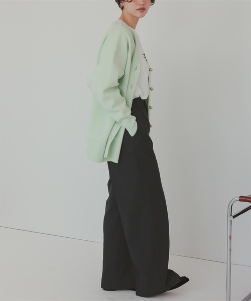 titivate（ティティベイト）の「ワンタックカラーワイドパンツ（その他パンツ・レディース・ブラウン/ライトグレー/ピンク/ブラック/ライトイエロー/オフホワイト・SP/S/M/MT/L）」の12枚目の写真