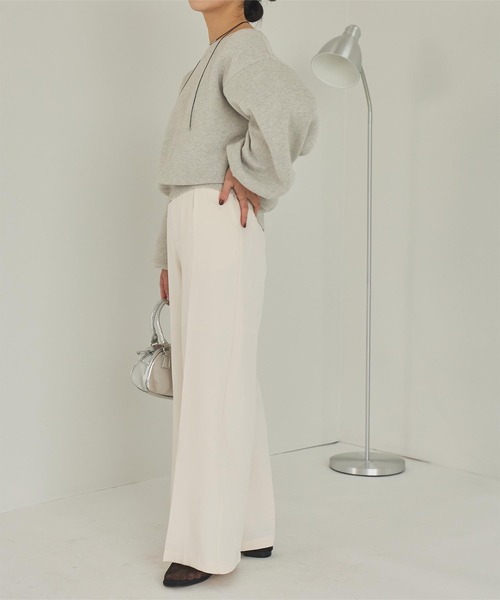 titivate（ティティベイト）の「ワンタックカラーワイドパンツ（その他パンツ・レディース・ブラウン/ライトグレー/ピンク/ブラック/ライトイエロー/オフホワイト・SP/S/M/MT/L）」の7枚目の写真