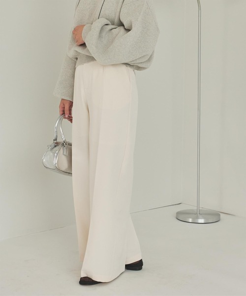 titivate（ティティベイト）の「ワンタックカラーワイドパンツ（その他パンツ・レディース・ブラウン/ライトグレー/ピンク/ブラック/ライトイエロー/オフホワイト・SP/S/M/MT/L）」の11枚目の写真