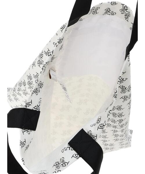Te chichi（テチチ）の「ファブリックトートバック(総柄)（ハンドバッグ・レディース・ブラック/オフホワイト・F）」の4枚目の写真