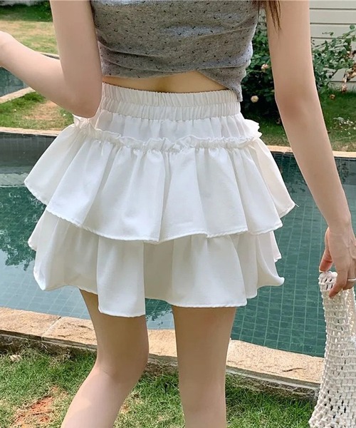 NANEA（ナネア）の「フリルミニスカート（スカート・レディース・ブラック/レオパード/ホワイト・フリー）」の22枚目の写真