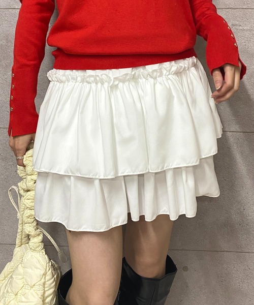 NANEA（ナネア）の「フリルミニスカート（スカート・レディース・ブラック/レオパード/ホワイト・フリー）」の11枚目の写真