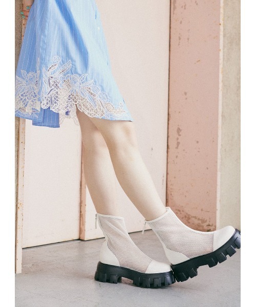 ✨COEL✨ メッシュショートブーツ ✨ホワイト✨ 定価19800円 メッシュブーツ（ブーツ）｜COEL（コエル）のファッション通販