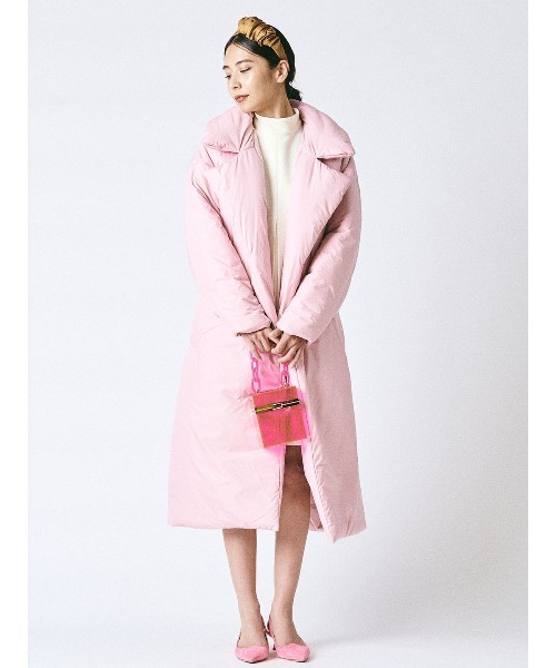 mikomori（ミコモリ）の「【mikomori × THIRD MAGAZINE】BATTING VOLUME COAT（ダウンジャケット/コート・レディース・グレー/ライトピンク・FREE）」の11枚目の写真