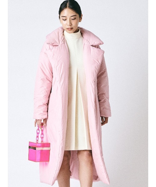 mikomori（ミコモリ）の「【mikomori × THIRD MAGAZINE】BATTING VOLUME COAT（ダウンジャケット/コート・レディース・グレー/ライトピンク・FREE）」の12枚目の写真