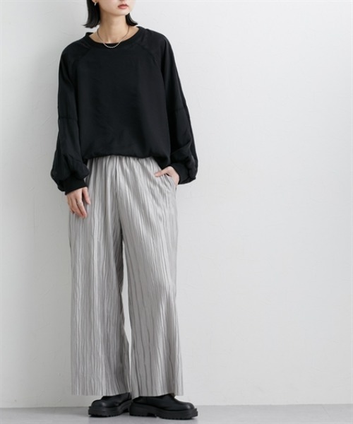 nissen(ニッセン)の「ウェーブラメタックパンツ(その他パンツ・レディース・グレー系/ベージュ系/ネイビー系・LL/3L/S/M/L)」の14枚目の写真