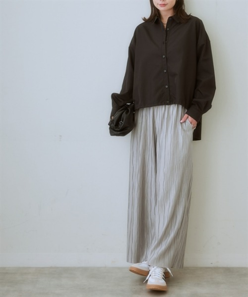 nissen(ニッセン)の「ウェーブラメタックパンツ(その他パンツ・レディース・グレー系/ベージュ系/ネイビー系・LL/3L/S/M/L)」の15枚目の写真