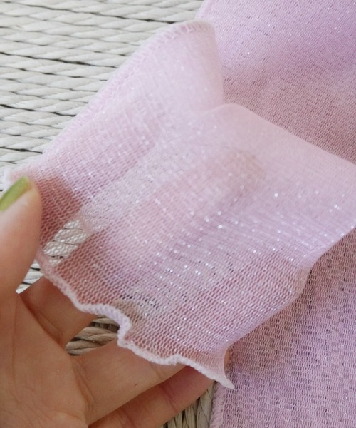 Port（ポート）の「【 Port / ポート 】 シアー ラメ アームカバー（アームカバー・レディース・ホワイト/ピンク/ブラック/シルバー・FREE）」の5枚目の写真