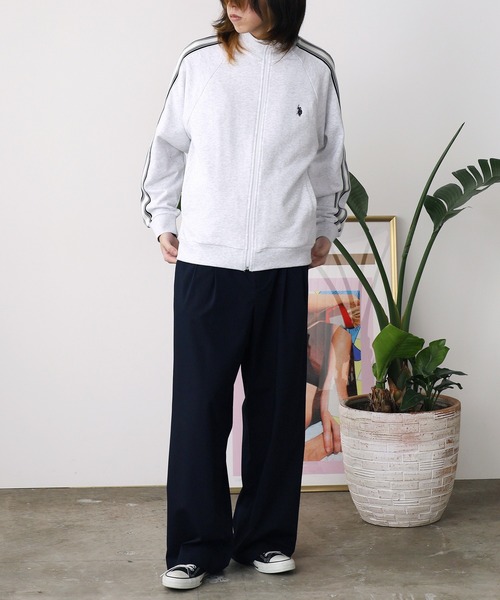 U.S. POLO ASSN.（ユーエスポロアッスン）の「U.S. POLO ASSN./ユーエスポロアッスン ラインテープトラックジャケット（ジャージ・メンズ・オートミール/ネイビー/ブラック・L/M）」の11枚目の写真