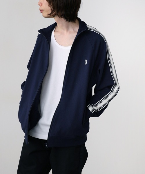 U.S. POLO ASSN.（ユーエスポロアッスン）の「U.S. POLO ASSN./ユーエスポロアッスン ラインテープトラックジャケット（ジャージ・メンズ・オートミール/ネイビー/ブラック・L/M）」の13枚目の写真
