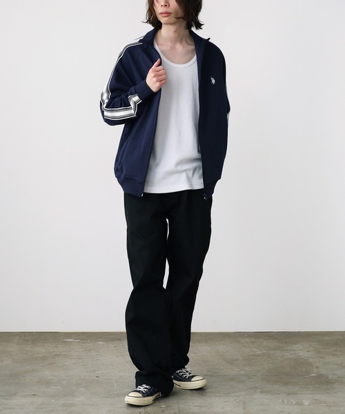 U.S. POLO ASSN.（ユーエスポロアッスン）の「U.S. POLO ASSN./ユーエスポロアッスン ラインテープトラックジャケット（ジャージ・メンズ・オートミール/ネイビー/ブラック・L/M）」の14枚目の写真