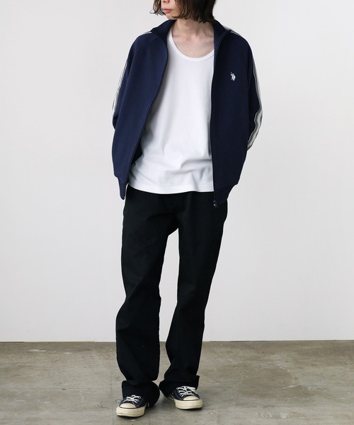 U.S. POLO ASSN.（ユーエスポロアッスン）の「U.S. POLO ASSN./ユーエスポロアッスン ラインテープトラックジャケット（ジャージ・メンズ・オートミール/ネイビー/ブラック・L/M）」の15枚目の写真