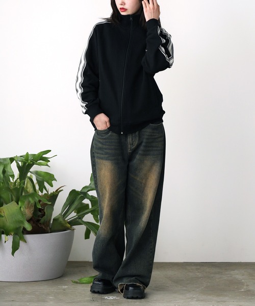 U.S. POLO ASSN.（ユーエスポロアッスン）の「U.S. POLO ASSN./ユーエスポロアッスン ラインテープトラックジャケット（ジャージ・メンズ・オートミール/ネイビー/ブラック・L/M）」の6枚目の写真