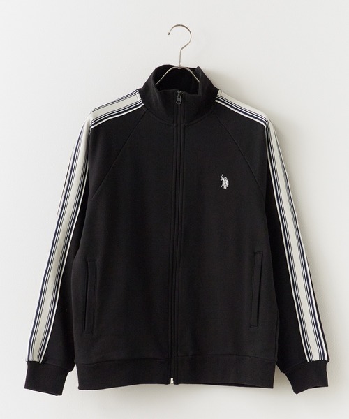 U.S. POLO ASSN.（ユーエスポロアッスン）の「U.S. POLO ASSN./ユーエスポロアッスン ラインテープトラックジャケット（ジャージ・メンズ・オートミール/ネイビー/ブラック・L/M）」の4枚目の写真