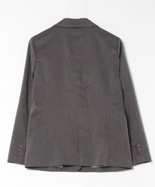 Q（キュー）の「TRストレッチピークドラペルジャケット（テーラードジャケット・レディース・チャコールグレー/グレイッシュベージュ・MEDIUM）」の4枚目の写真
