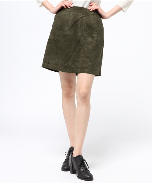 Chico(チコ)の「【who's who Chico】 スエードイージーボックススカート(スカート・レディース・キャメル/チャコールグレー/カーキ・FREE)」の3枚目の写真