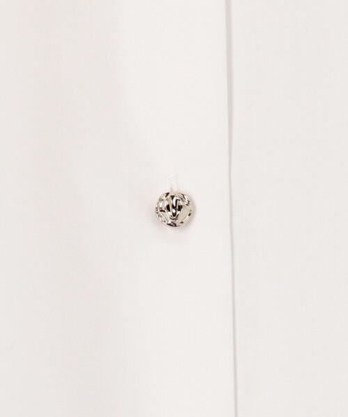 MICO COULIER(ミコクリエ)の「バックギャザーノーカラーブラウス(シャツ/ブラウス・レディース・イエロー/オフホワイト/サックスブルー・38)」の18枚目の写真