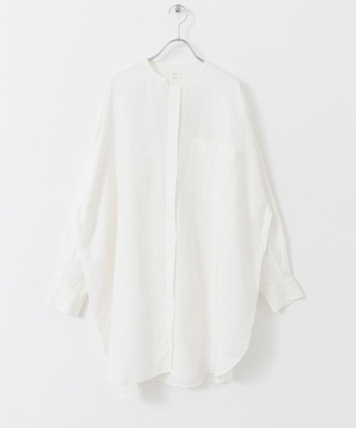 かぐれ（カグレ）の「リネンチュニックシャツ（シャツ/ブラウス