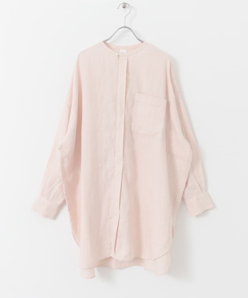 かぐれ（カグレ）の「リネンチュニックシャツ（シャツ/ブラウス