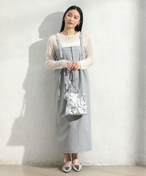 Green　Parks（グリーンパークス）の「andmikka.3WAYタックドロストショルダー（ショルダーバッグ・レディース・シルバー/アイボリー/イエロー/ブラック・FREE）」の8枚目の写真