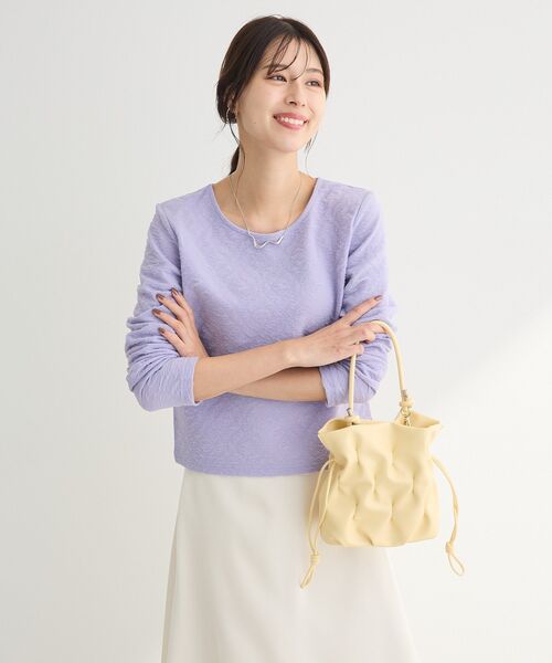 Green　Parks（グリーンパークス）の「andmikka.3WAYタックドロストショルダー（ショルダーバッグ・レディース・シルバー/アイボリー/イエロー/ブラック・FREE）」の11枚目の写真