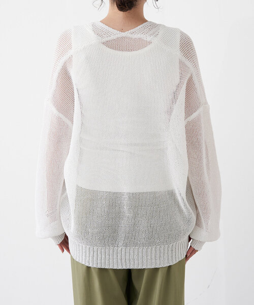 Jena espace merveilleux（ジェナ　エスパスメルヴェイユ）の「ペーパーヤーンカーディガン（カーディガン/ボレロ・レディース・ブラウン/ブルー系その他/オフホワイト・FREE）」の12枚目の写真