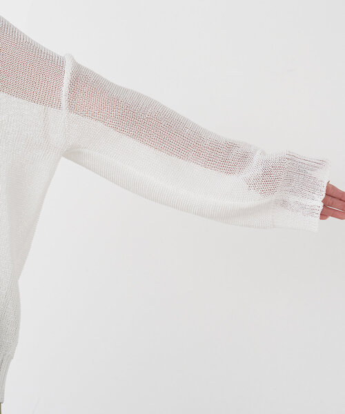 Jena espace merveilleux（ジェナ　エスパスメルヴェイユ）の「ペーパーヤーンカーディガン（カーディガン/ボレロ・レディース・ブラウン/ブルー系その他/オフホワイト・FREE）」の14枚目の写真