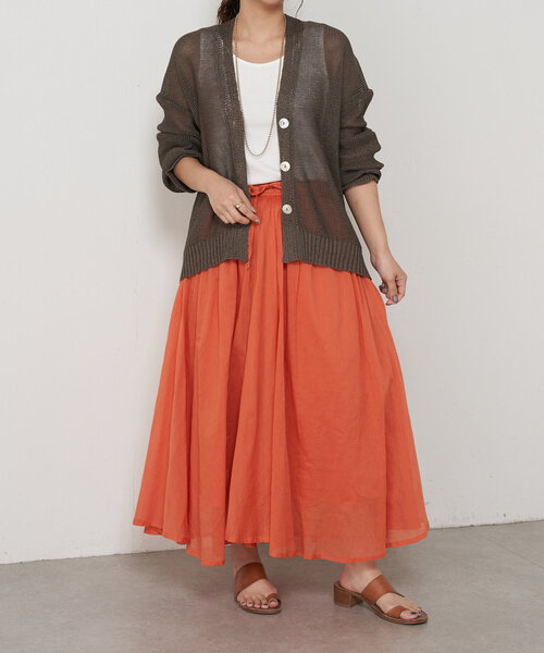 Jena espace merveilleux（ジェナ　エスパスメルヴェイユ）の「ペーパーヤーンカーディガン（カーディガン/ボレロ・レディース・ブラウン/ブルー系その他/オフホワイト・FREE）」の16枚目の写真