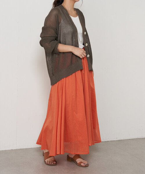 Jena espace merveilleux（ジェナ　エスパスメルヴェイユ）の「ペーパーヤーンカーディガン（カーディガン/ボレロ・レディース・ブラウン/ブルー系その他/オフホワイト・FREE）」の17枚目の写真