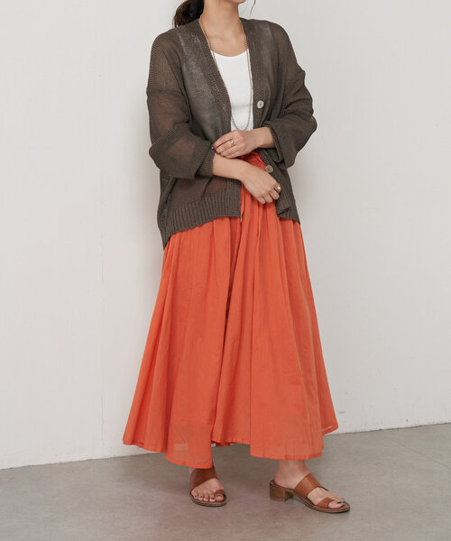 Jena espace merveilleux（ジェナ　エスパスメルヴェイユ）の「ペーパーヤーンカーディガン（カーディガン/ボレロ・レディース・ブラウン/ブルー系その他/オフホワイト・FREE）」の18枚目の写真