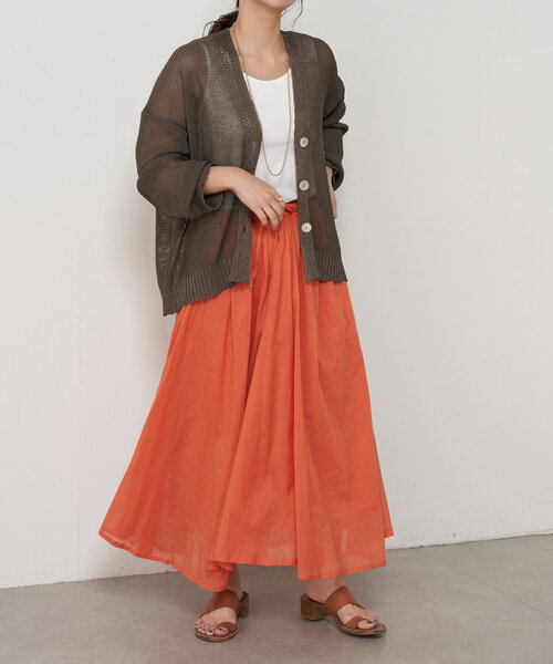 Jena espace merveilleux（ジェナ　エスパスメルヴェイユ）の「ペーパーヤーンカーディガン（カーディガン/ボレロ・レディース・ブラウン/ブルー系その他/オフホワイト・FREE）」の21枚目の写真