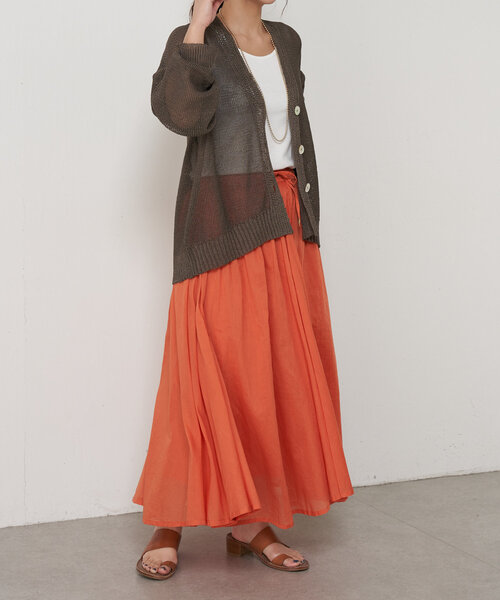 Jena espace merveilleux（ジェナ　エスパスメルヴェイユ）の「ペーパーヤーンカーディガン（カーディガン/ボレロ・レディース・ブラウン/ブルー系その他/オフホワイト・FREE）」の22枚目の写真