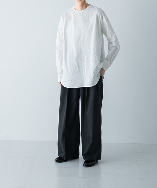 かぐれ（カグレ）の「サマーウール2タックイージーパンツ（その他パンツ・レディース・チャコールグレー/ライトグレー・FREE）」の5枚目の写真