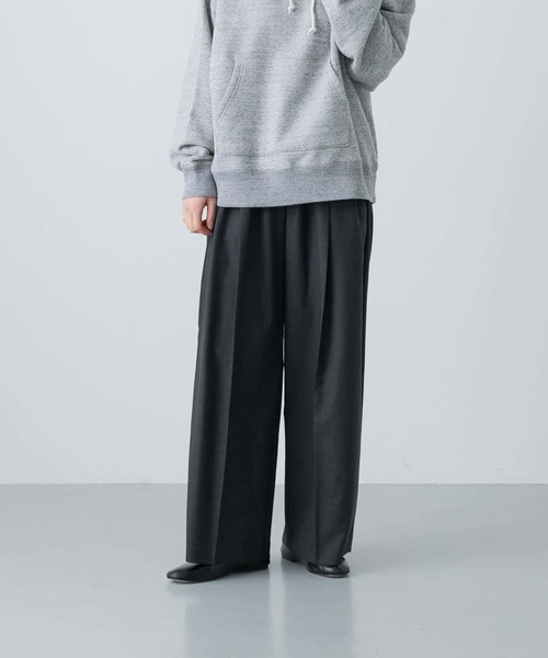 かぐれ（カグレ）の「サマーウール2タックイージーパンツ（その他パンツ・レディース・チャコールグレー/ライトグレー・FREE）」の7枚目の写真