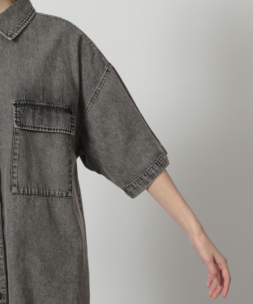 LAKOLE（ラコレ）の「ケミカルウォッシュシャツ半袖 / 321921（シャツ/ブラウス・レディース・ライトブルー/ブラック・FREE）」の20枚目の写真