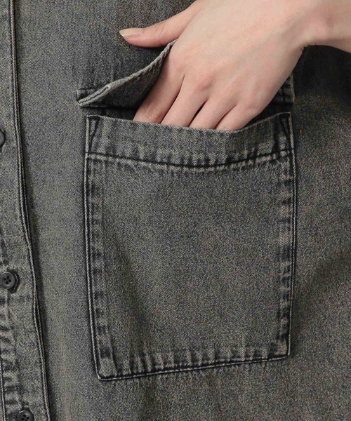 LAKOLE（ラコレ）の「ケミカルウォッシュシャツ半袖 / 321921（シャツ/ブラウス・レディース・ライトブルー/ブラック・FREE）」の22枚目の写真