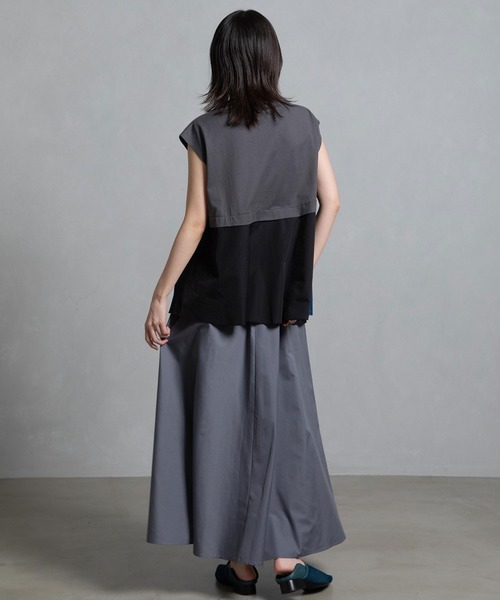 マルシャルテル MARECHAL TERRE リブチュールトップス Tシャツ 黒 セール】リブチュールトップス（Tシャツ/カットソー）｜MARECHAL