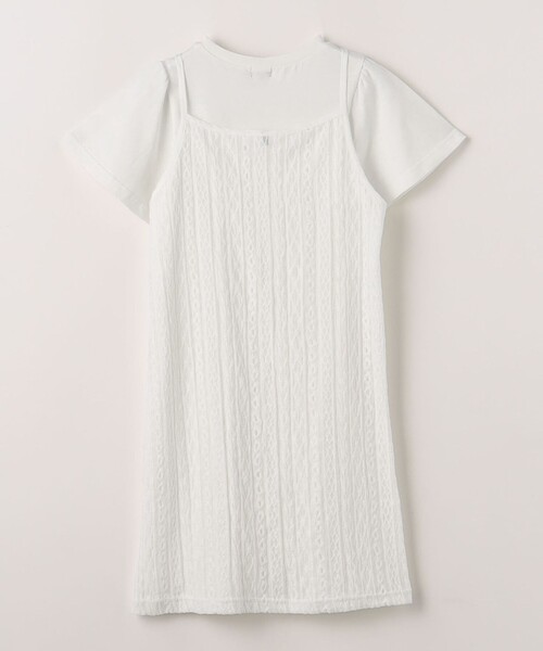 green label relaxing(グリーンレーベルリラクシング)の「レースキャミワンピース+Tシャツ セット / キッズ 100cm-130cm(ワンピース・キッズ・オフホワイト/ブラック・110cm/130cm/120cm/100cm)」の14枚目の写真