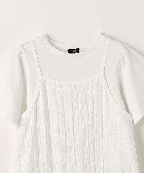 green label relaxing(グリーンレーベルリラクシング)の「レースキャミワンピース+Tシャツ セット / キッズ 100cm-130cm(ワンピース・キッズ・オフホワイト/ブラック・110cm/130cm/120cm/100cm)」の15枚目の写真