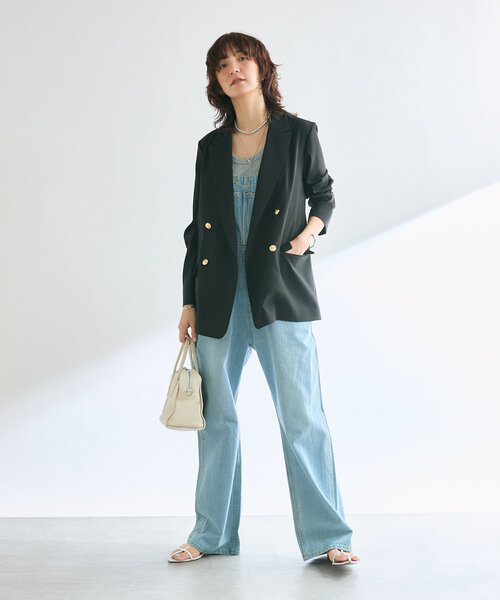 RIVE DROITE（リヴドロワ）の「【コーデのポイントに】ラメリブタンクトップ（タンクトップ・レディース・ブラック/グレー/ライトベージュ・FREE）」の16枚目の写真