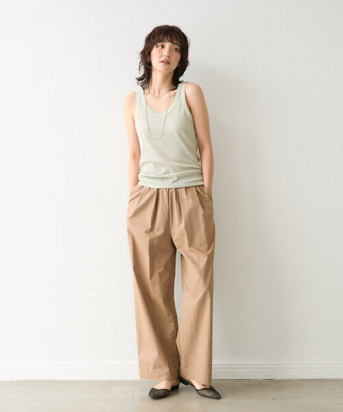 RIVE DROITE（リヴドロワ）の「【コーデのポイントに】ラメリブタンクトップ（タンクトップ・レディース・ブラック/グレー/ライトベージュ・FREE）」の11枚目の写真