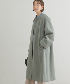 メゾンスペシャル　 ダブルクロスメルトンプライムオーバーステンカラーコート ダブルクロスメルトンプライムオーバーステンカラーコート メゾン