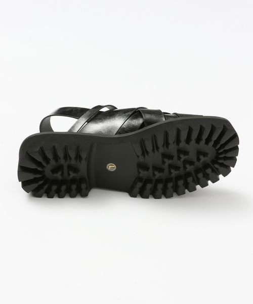 JEANASIS(ジーナシス)の「アンティークフェイクレザーサンダル/323167(サンダル・レディース・ブラック/ブラウン・MEDIUM/LARGE)」の5枚目の写真