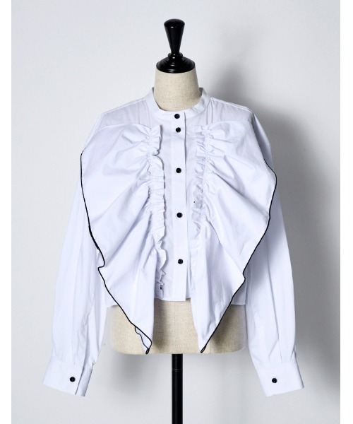 RUMCHE（ラムシェ）の「Raffle Blouse / ラッフルブラウス（シャツ/ブラウス・レディース・ホワイト・FREE）」の2枚目の写真